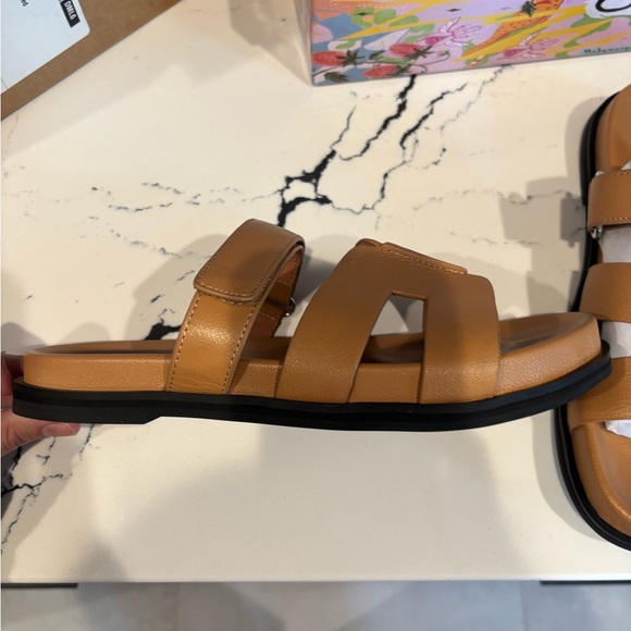 Bibi Lou Tan Two-Strap Slide Sandals - Picture 2 of 3